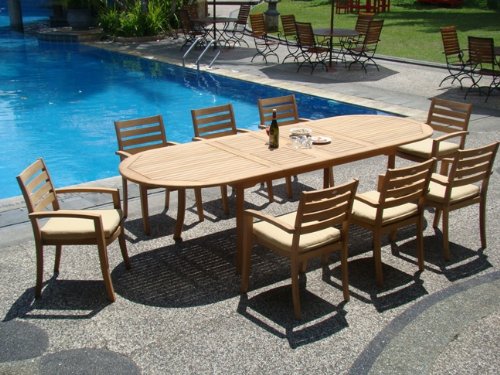 Wholesaleteakfurniture Qty 4 - Travota Stacking Dining Captain Arm Chair - Outdoor Patio Grade-A Teak Wood #Wfdcartv4 #TOP2