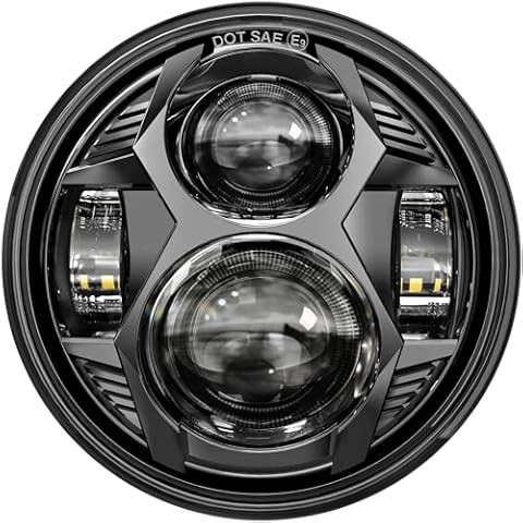 5.75 Inch Round LED Headlight for Harley Cover