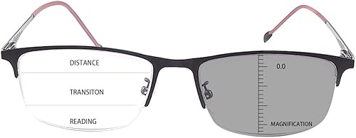 Miniatura 7 de LJIMI - Gafas de sol de lectura fotocromáticas progresivas multifocal, protección UV, lector solar, lentes de bloqueo de luz azul