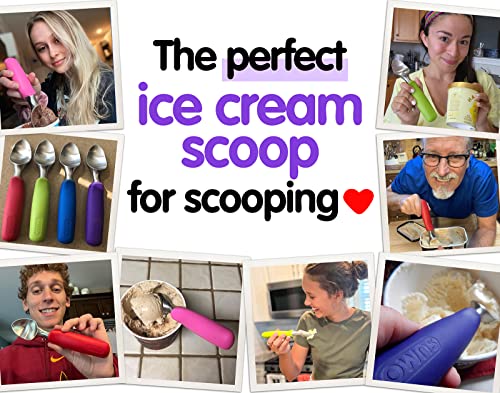 SUMO Ice Cream Scoop, Heavy Duty Stainless Steel Scooper, Comfortable Handle, Dishwasher Safe (Purple) - Thumbnail 4