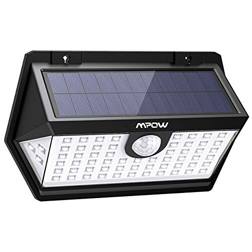 Mpow 63 LED Solar Lights,Security Lights,Sensitive PIR Motion Inductor Motion Sensor Light, Brighter than other 80 LED Solar Lights Outdoor, Waterproof and Durable Outdoor Lights,1 pack