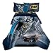 Reversible Batman, 4pc Twin Comforter & Sheet Set, featuring the Batmobile