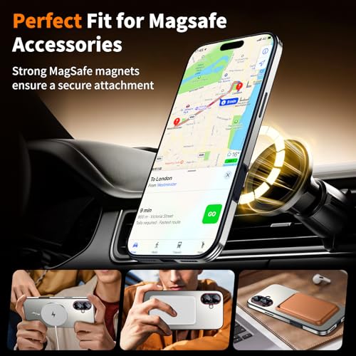 Image of for iPhone 17 Case,Slim Design Compatible with MagSafe,Strong Magnetic Shockproof Military-Grade Protection for Screen & Camera Cover Case for 17,Silver