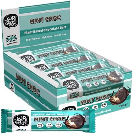 Yubi Bar - Mint Choc Protein Bars, 12 x 35g
