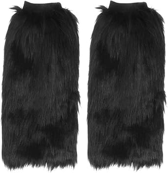 One Pairs 40cm Ladies Fashion Boot Cuff Fluffy Soft Furry Faux Fur Leg Warmer Boot Toppers