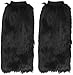 zfyanssee One Pairs 40cm Ladies Fashion Boot Cuff Fluffy Soft Furry Faux Fur Leg Warmer Boot Toppers (Black)