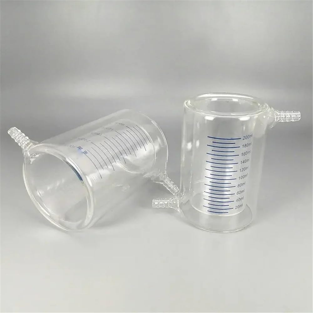 Vetreria da laboratorio Becher graduato a doppio strato in vetro borosilicato rivestito da 1 pezzo da 50 ml a 1000 ml for laboratorio, for esperimenti(500ml)