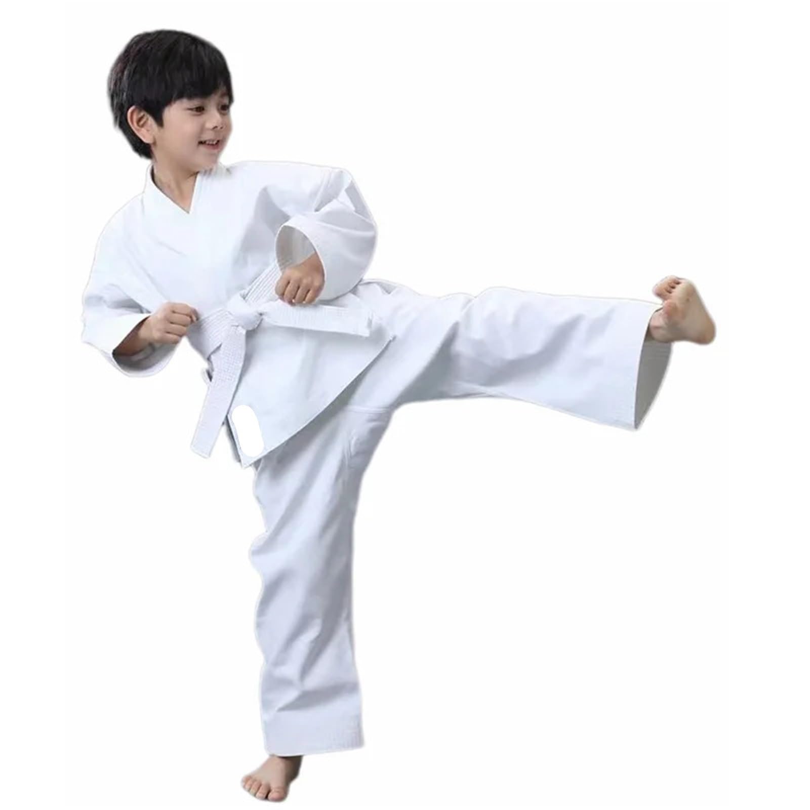Judogi Tute da Karate Tute da Judo Peso Medio Karate GI Uniforme for Arti Marziali di Peso Medio Cotone, Cintura Bianca Inclusa für Training und Wettkämpfe