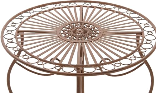 Table en fer Indra table basse de balcon stable marron antique