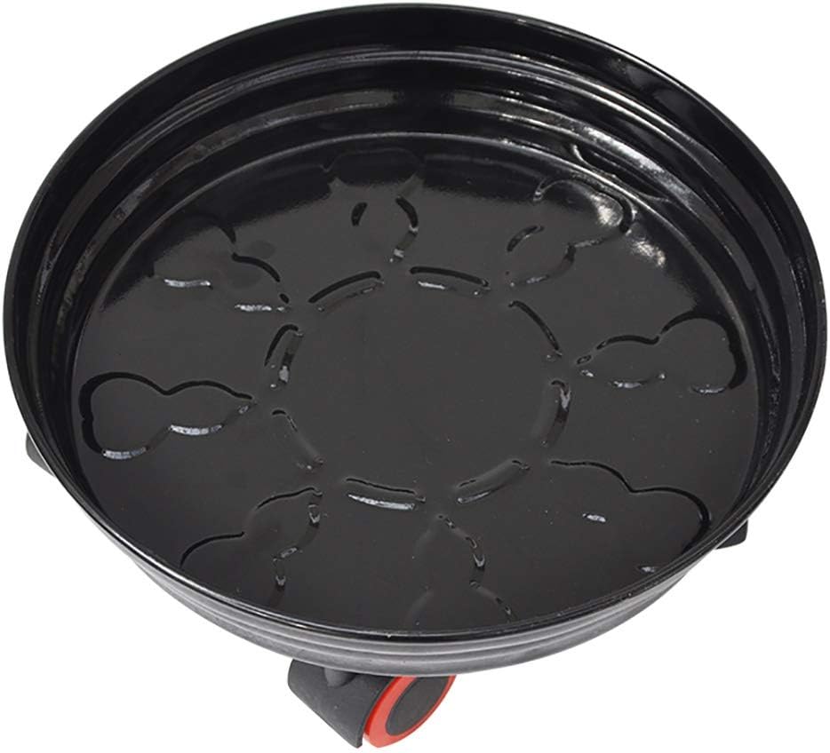 Plant Stand Plant Pallet Caddy Plant Pot, Rolling Plant Caddy Flower Pot Mover,Planter Dolly Trolley Tray Pallet Outdoor Indoor Flower Stand Planter/Black/37Cm Black-25.5