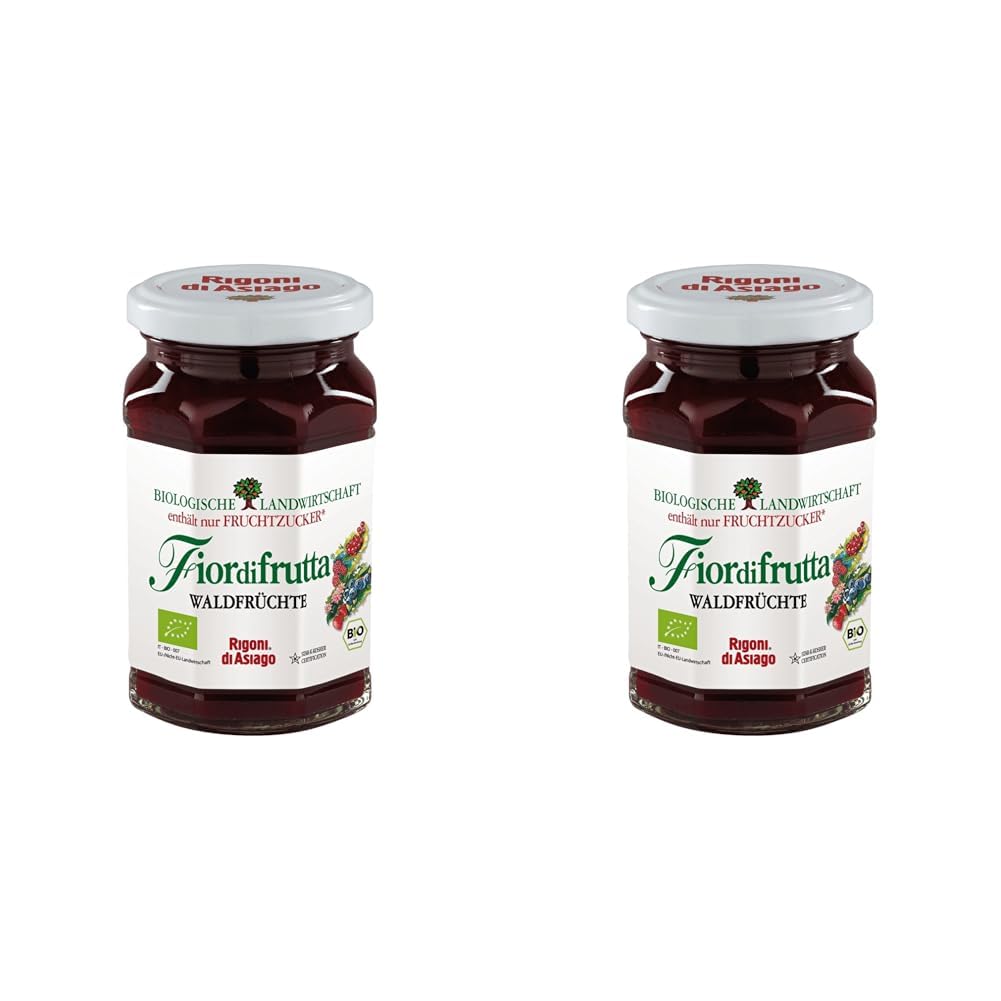 Rigoni di Asiago Fiordifrutta - Fruchtaufstrich - Waldfrüchte Bio, 2er Pack (1 x 250 g)