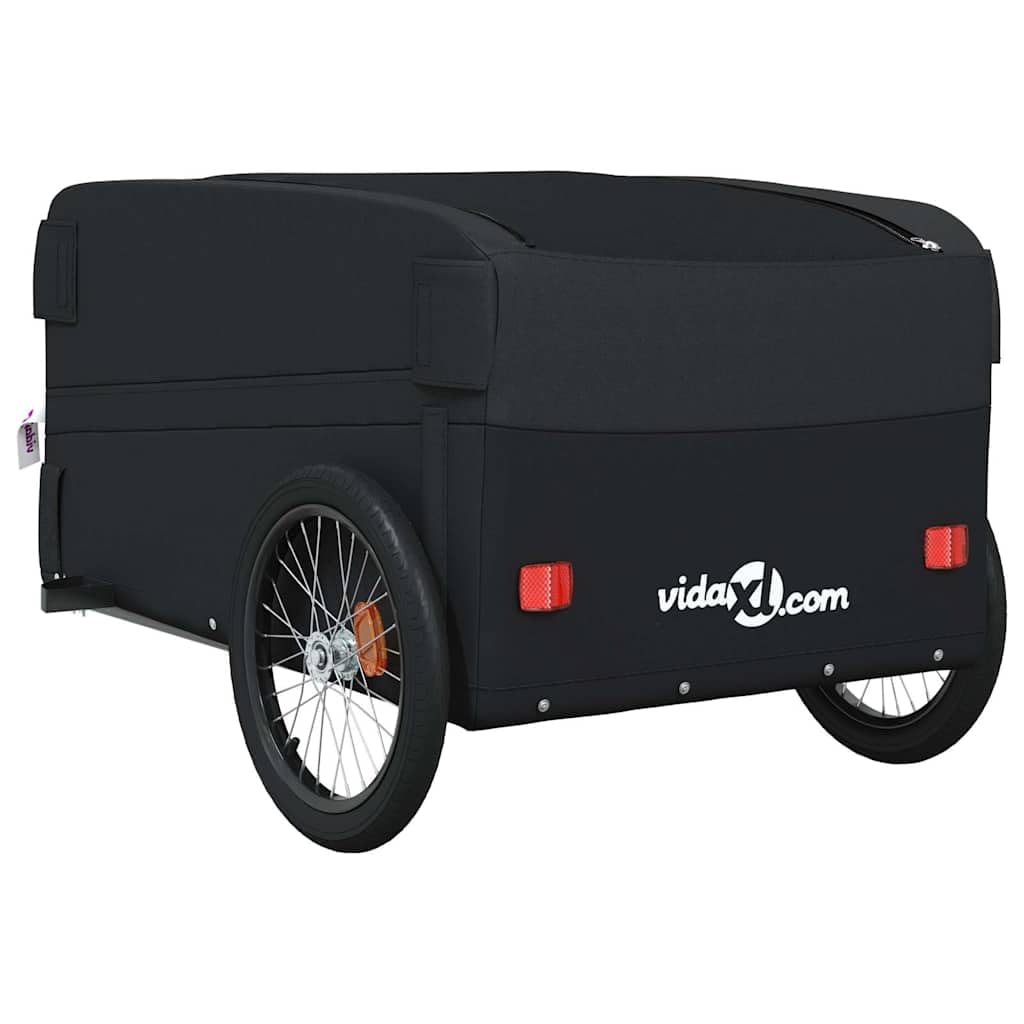 Remolque para Bicicleta Hierro Negro y Amarillo 45 kg Amarillo,94071