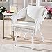 BrylaneHome Roma All-Weather Wicker Stacking Chair - White