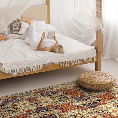Tapis en vinyle 120x180 cm patchwork géométrique Floorart - 4