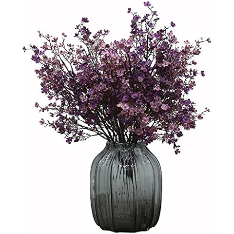 JAKY-Global 6 flores artificiales secas de seda, gisófila, lila otoñal Cover