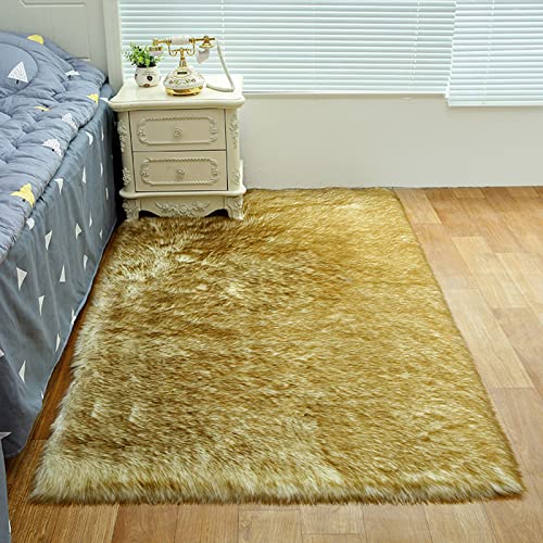 Zfhtao Alfombras Para Habitacion Cocina Artificial Vellón Alfombra Antideslizante Rectángulo Alfombra De Lana Sofá Cama Cojín Alfombra - Blanco Marrón 130x190cm Zfhtao Alfombras Para Habitacion Cocina Artificial Vellón Alfombra Antideslizante Rectángulo Alfombra De Lana Sofá Cama Cojín Alfombra - Blanco Marrón 130x190cm