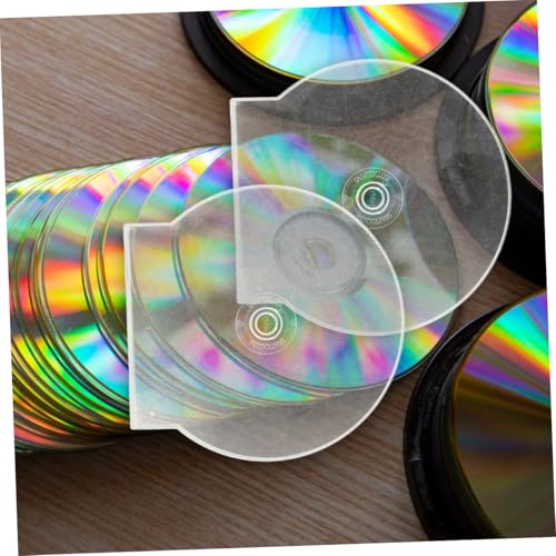 Estuche de CD transparente redondo en pack de 20 piezas para organizar discos de música 8