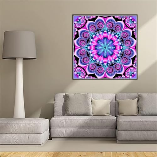 Peinture Diamant Fleur de Datura 5D Contre le Stress Kit Point de Croix Grand Format pour Adulte