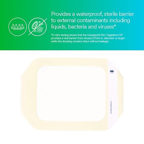 3MTM TegadermTM HP Transparent Film Dressing Frame Style, 9536HP, 4 in x 4-3/4 in (10 cm x 12 cm), 50/ct 4ct/Case