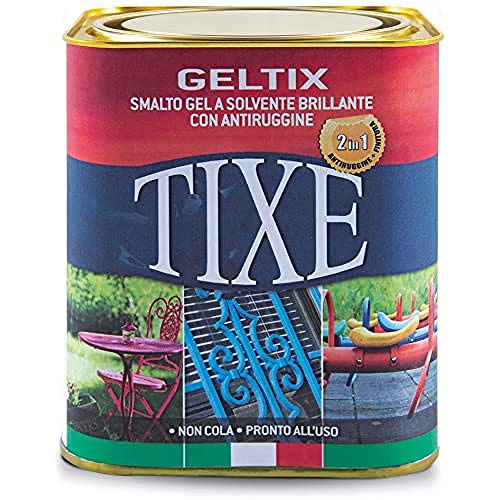 TIXE Smalto Gel Antiruggine – Protezione Superiore e Finitura Lucida per Metalli e Superfici Esterne, ANTRACITE 750 ML