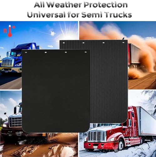 Image of 24 inch x 30 inch Mud Flaps for Semi Trucks 1 /5 inch Thick Mud Flaps Universal Mudflaps Semi Trucks 2 Pack