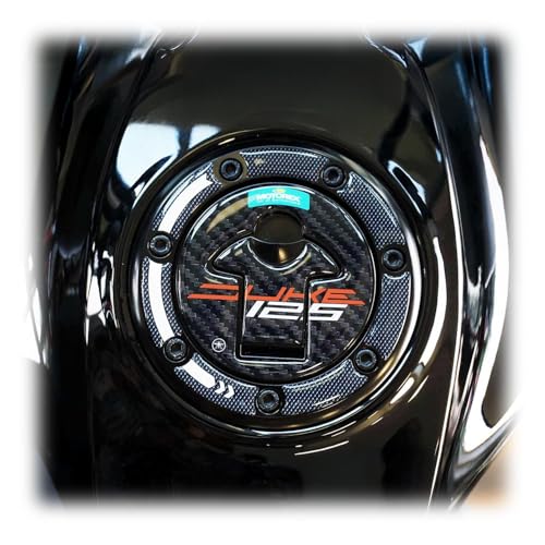 labelbike - 3D Harz Aufkleber Dekoration und Schutz des Motorrad-Tankdeckels kompatibel mit KTM 125 Duke 2017-2023