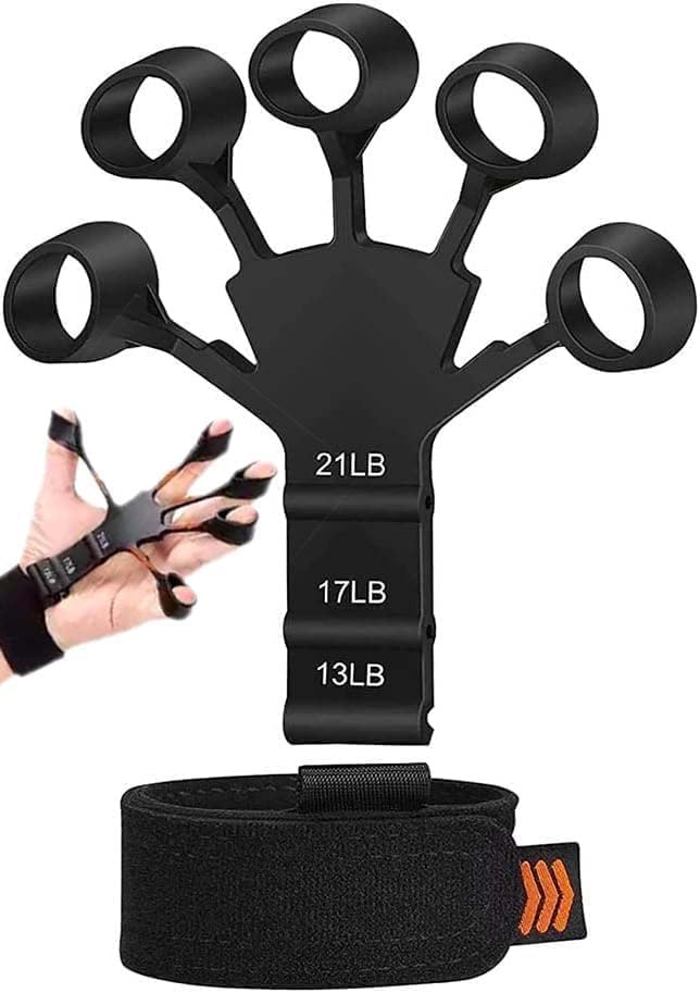 Gripper Strength Trainer Yoga Resistance Band Finger Expansion Extension Exerciser for Hand, Finger, and Wrist Muscles Climbing Finger Strengthener Guitar Finger Stretcher Exerciser-image-3