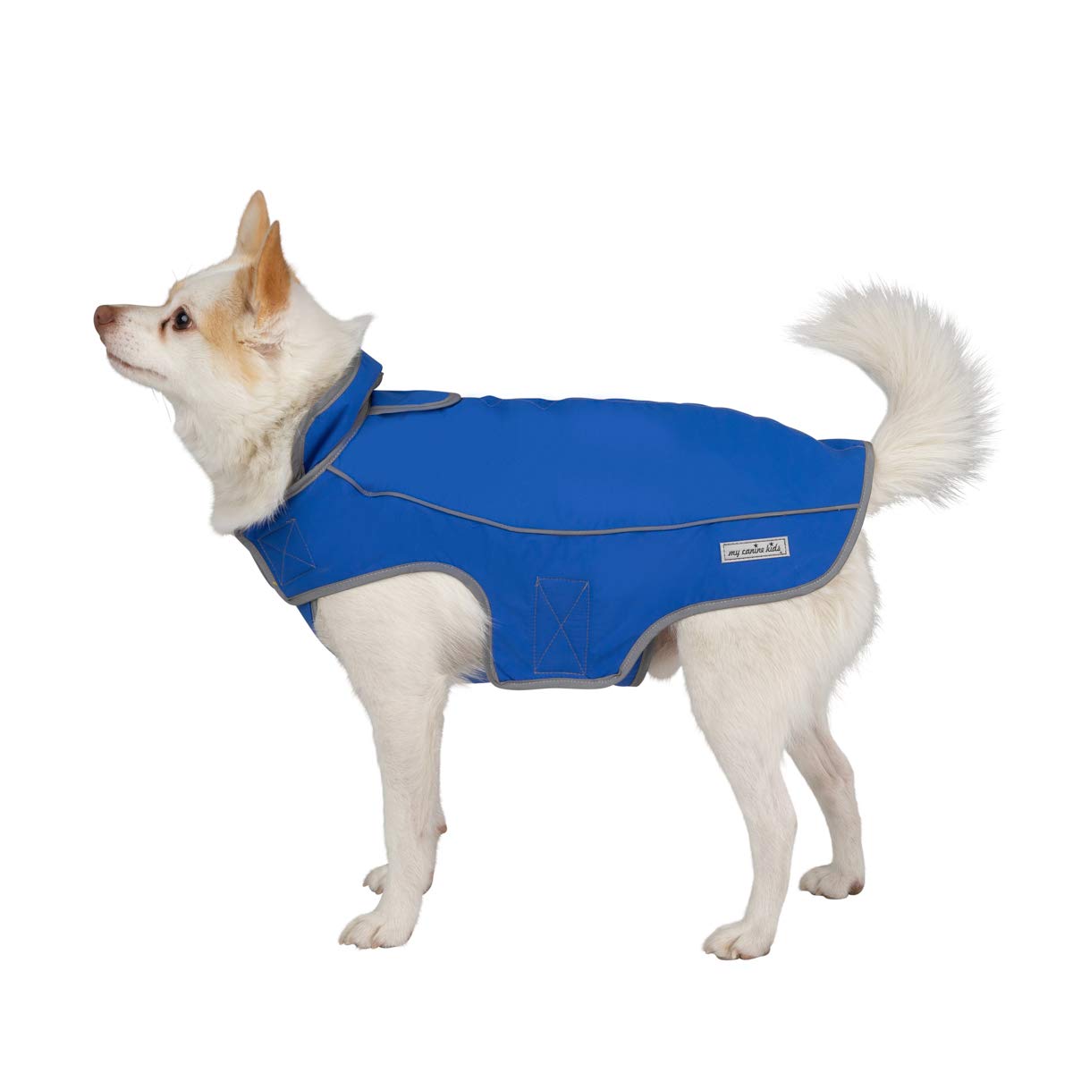 My Canine Kids Jacket for All Dogs, Fleece-Lined, Waterproof Doggie Vest, Reflective Pet Parka(2200) (Small, Blue)