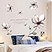 SWORNA Nature Series 3D Purple Flowers Removable Vinyl Mural Wall Decor Decals (24 Inch Height X 35 Inch Width, Purple, X-Large)