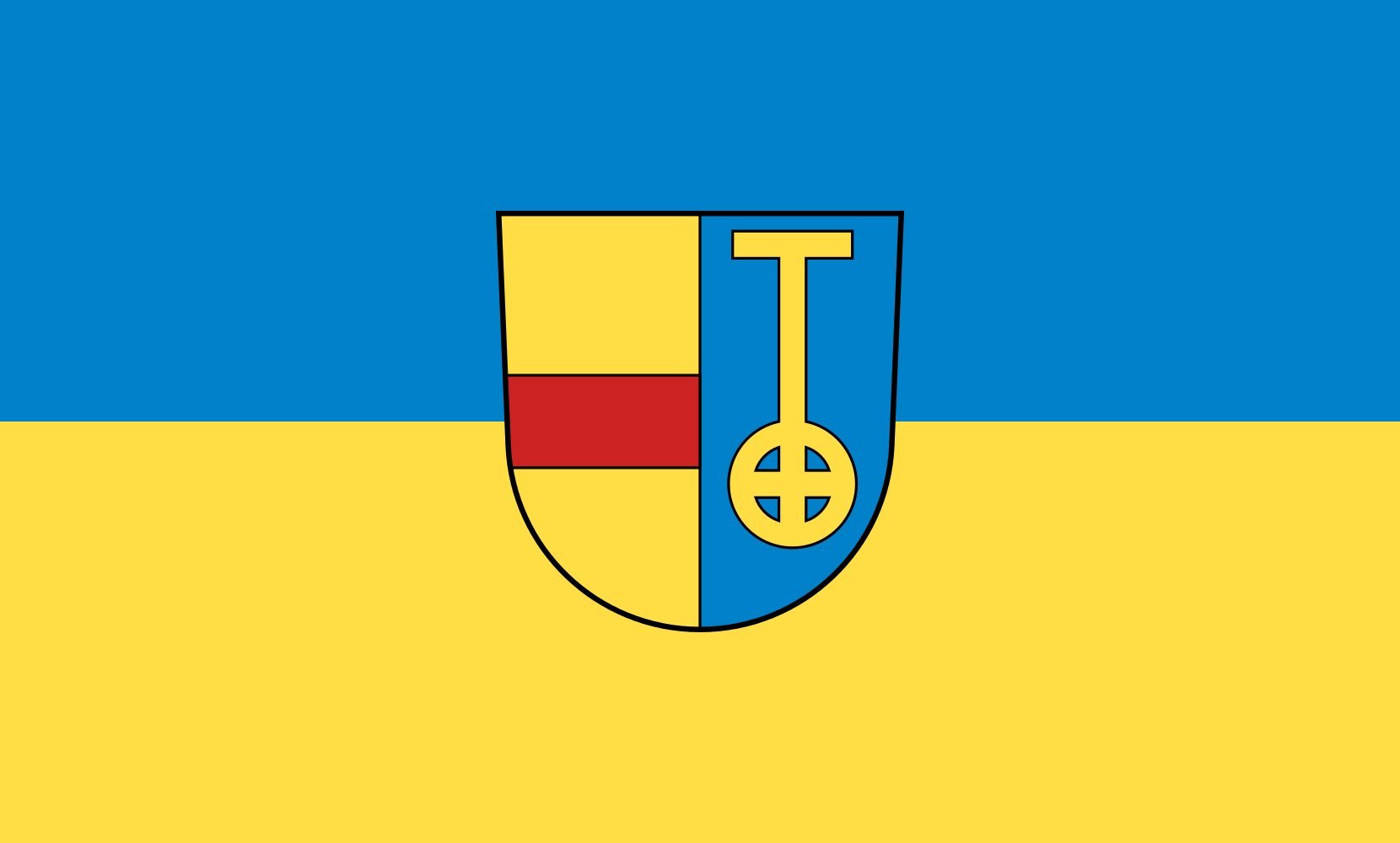 Drapeau Hügelsheim 1.35m² idéal pour pavoiser votre jardin et balcon