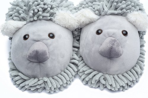ofoot Womens & Childrens Cute Warm Fuzzy House Slippers Adult Furry Animal Shoes Non Slip Rubber Sole,Monkey Rabbit Koala Fox Owl Cat Lion Bunny Gorilla2