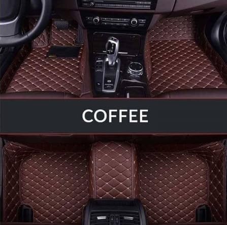 Image of SINEX Premium 7D car mat Full Set for Maruti Suzuki Swift (Model :2018-2025) Luxury Leather Double Car Floor Mat Complete Set || 100% Waterproof and Washable Color :Coffee