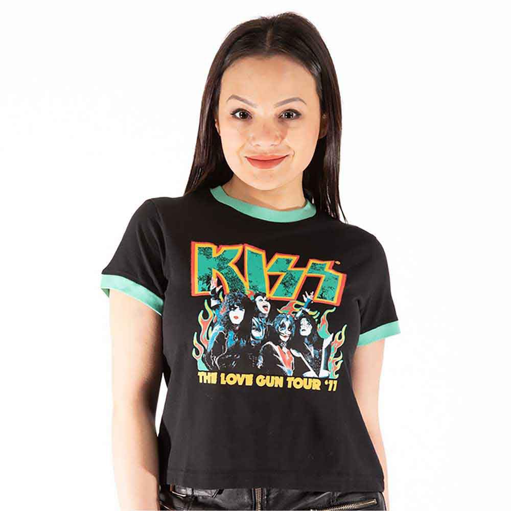 トップス @kiss Amazon.com: KISS Crop Top T Shirt St Paddys Band Logo