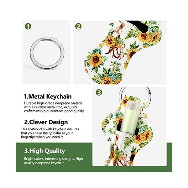 KPX 15Pcs Chapstick Holder Keychain, Lip Balm Holder Chapstick Keychain Holder Bulk for Lipstick Chapstick Tracker Safeguard (Style 2)