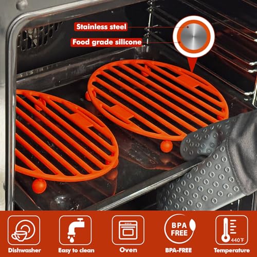 Grille à rôtir pour éliminer les graisses Webake en silicone de 28x20.3 cm - 5