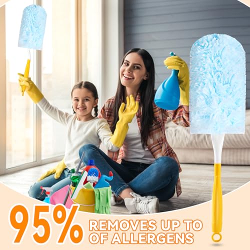 Image of Duster Refills, Multisurface 360 for Cleaning Dusting, Unscented Disposable Feather Dusters with 1 Handle（30PCS）