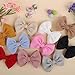 YanJie 4.5'' Nylon Bow Headbands for Baby Girls - Handmade Tied Bows Hair Accessories for Infants and Toddlers - 10 Pieces