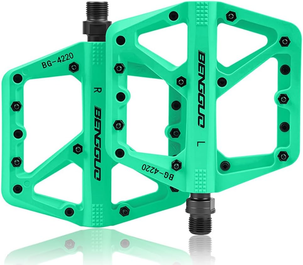 Generic DU Bearing Bike Pedals Non-Slip Pedals Flat Pedals Wide Platform Pedals for Mountain Bike Road Bike