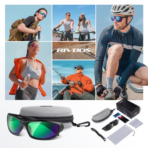 Image of RIVBOS Sunglasses for Men Women Polarized UV Protection Sports Fishing Driving Shades Cycling RB833