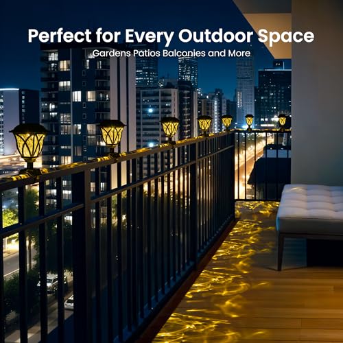 SUNCKET Solar Fence Lights Outdoor Waterproof, Led Solar Lights Outdoor for Chain Link Fence, Trampoline, Step, Stairs, Yard and Pathway, Warm White 6 Pack by SUNCKET - Image 7