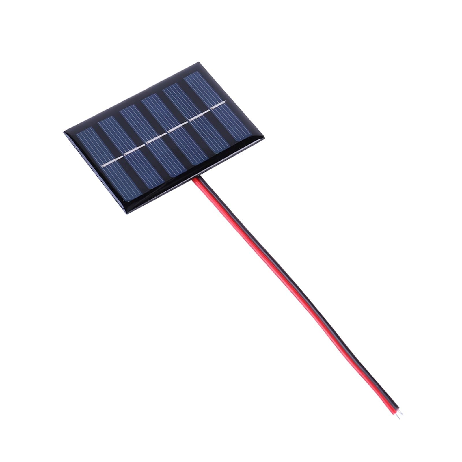 Wvyhlamrc 1Pcs Mini Solar Panel Polycrystalline Silicon 1W 3V 100Ma Outdoor Solar Emergency Power Bank 2-3V(1Pcs)
