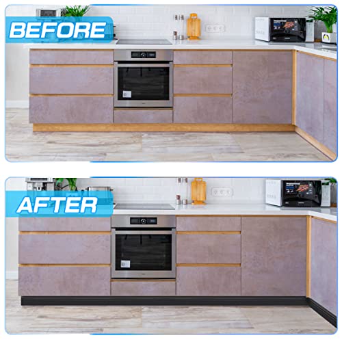 Flexible Wall Trim Molding Trim, Peel And Stick Trim Molding 4 Inch Wide, Home Decor For Wall, Baseboard, Ceiling (16.4Ft, Black) #TOP5