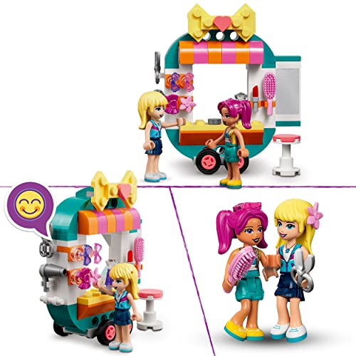Friends Boutique di Moda Mobile, con Motorino Elettrico, Parrucchiere e Accessori per Mini Bamboline, Giochi per Bambini dai 6 Anni 41719 - Lego - Immagine 3