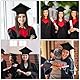 AUYAO Bachelor Hut Abschluss Hut Unisex Doktorhut Verstellbar Graduation Cap Absolventenhut hüte Geschenk für Abitur Studium Master Bachelor Abschluss Examen Hochschule Doktortitel Student (Schwarz)