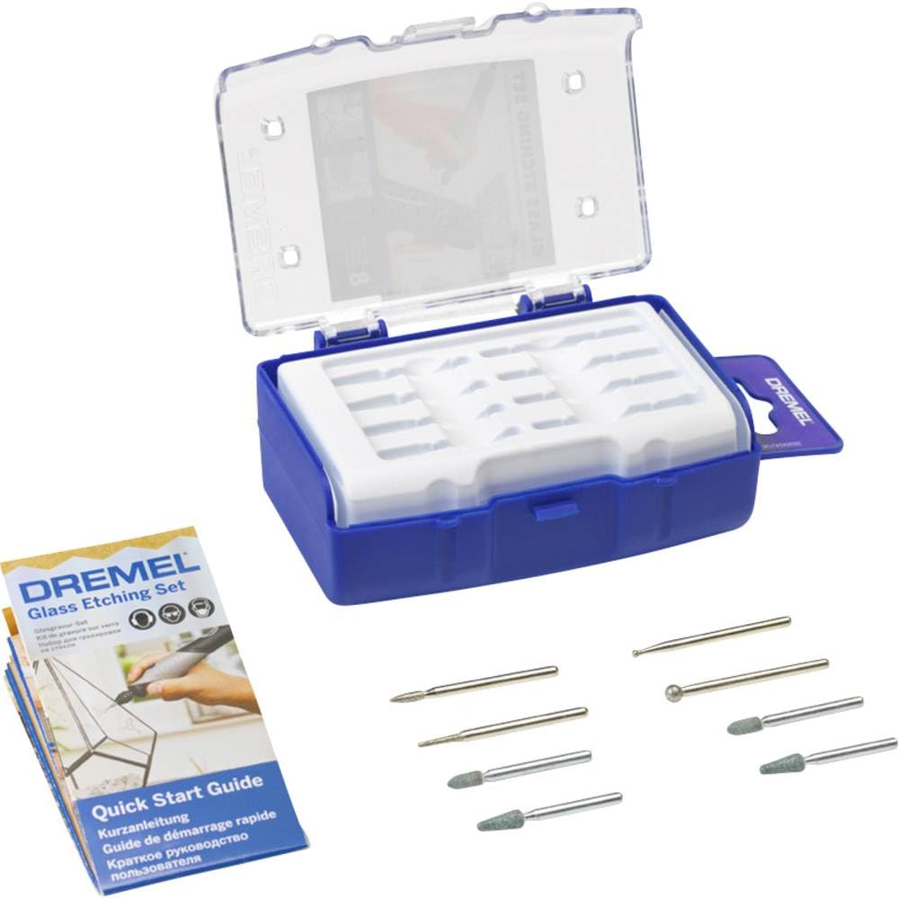 Dremel 682 Juego de Grabado, Kit de Accesorios con 8 Brocas para Herramientas Rotativas y Grabación en Vidrio