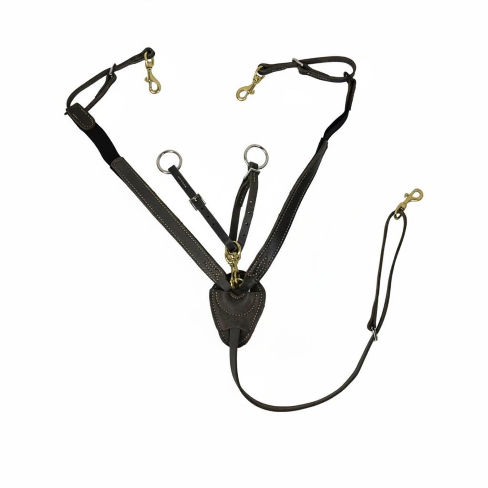 Pettorale in Pelle Accessorio da Addestramento Pettorale Equestre Regolabile Confortevole Imbracatura Frontale Equestre per Cavalieri, Nero, Nero