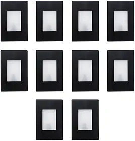 Kit com 10 Balizadores Para Embutir Em Caixa 4x2 em Parede ou Escada