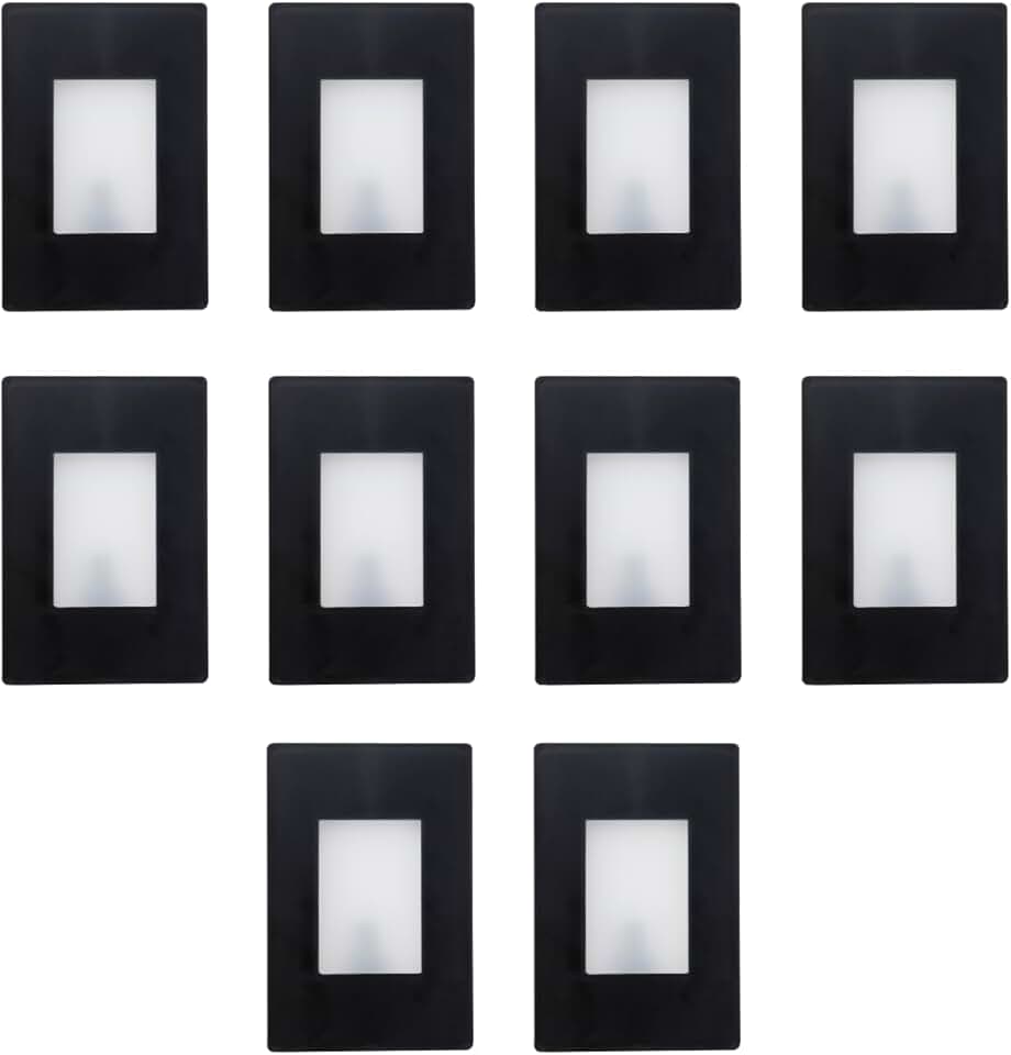 Kit com 10 Balizadores Para Embutir Em Caixa 4x2 em Parede ou Escada