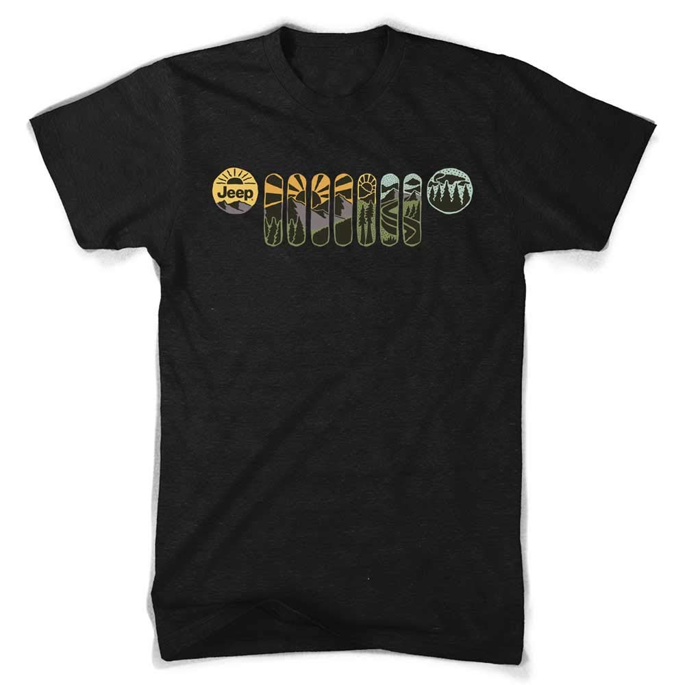 Detroit Shirt CompanyMens Jeep Atomic Grill Triblend T-Shirt - Black