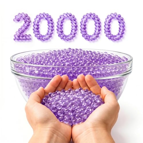 Image of Verat 2 Packet Gel Water Balls /Water Beads /Refill Water Bead /Gel Blaster Ammo /Water Balls for Gun /Gel Balls for Kids /Gel Blaster Balls in Bottle /7-8mm Non-Toxic Water Beads Gel Guns(20000 Purple)